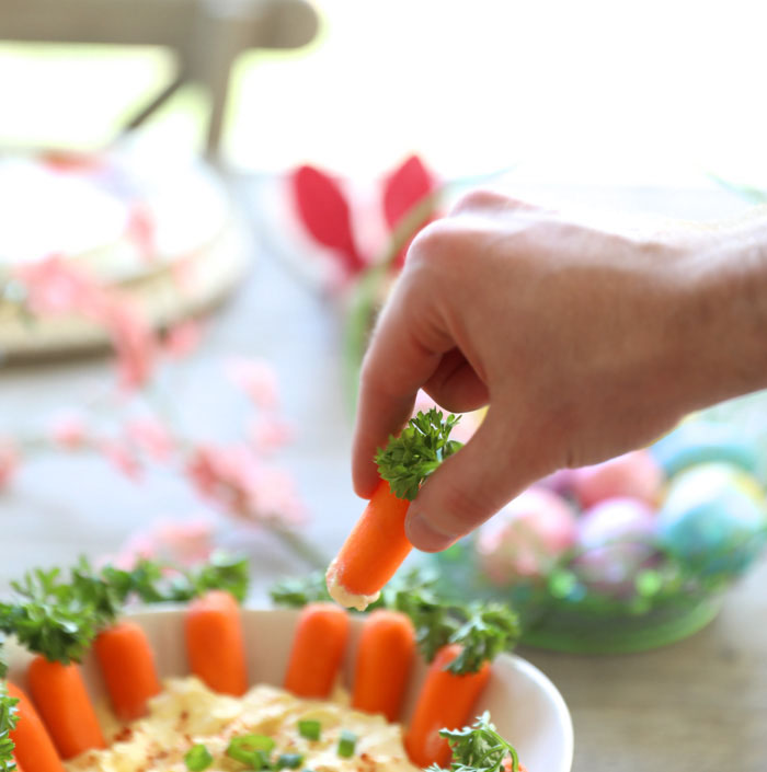Baby Carrot Deviled Egg Dip Recipe