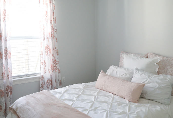 Blush Pink and White Girls Bedroom