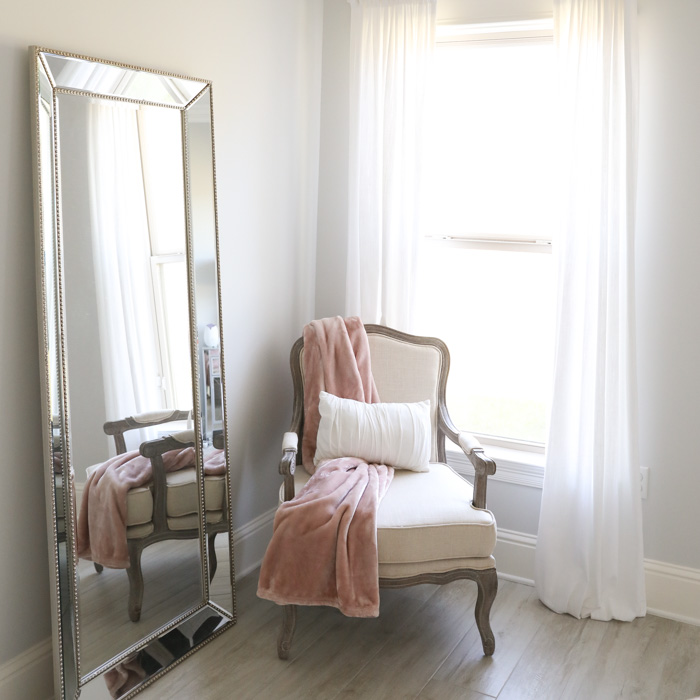 French Country Upholstered Chair Bedroom Sitting Area