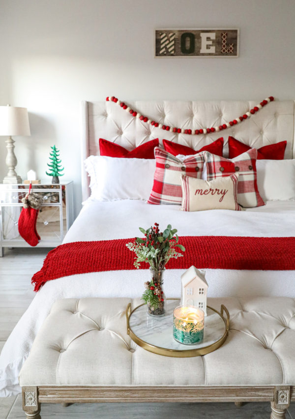 Master Bedroom Christmas Themed Decor