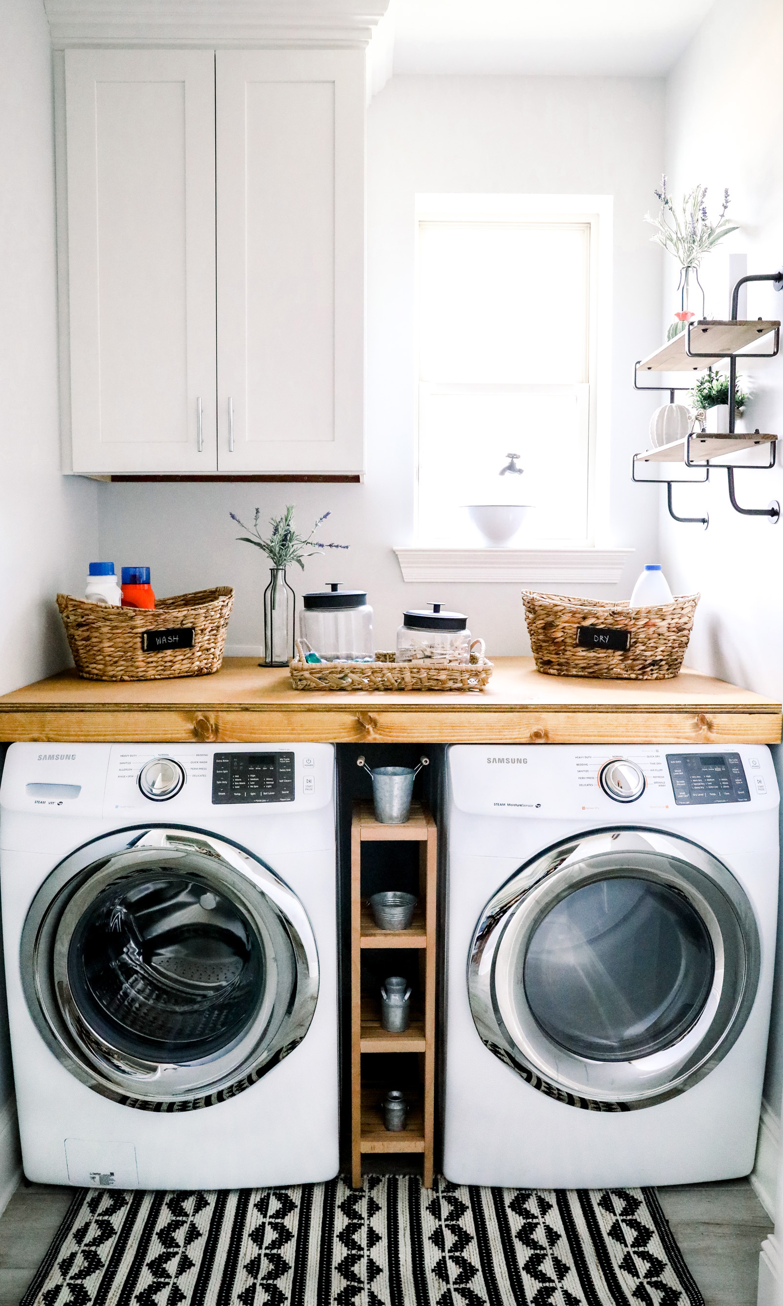 DIY Laundry Room Countertop Over Washer Dryer  Laundry room countertop,  Laundry room diy, Diy laundry