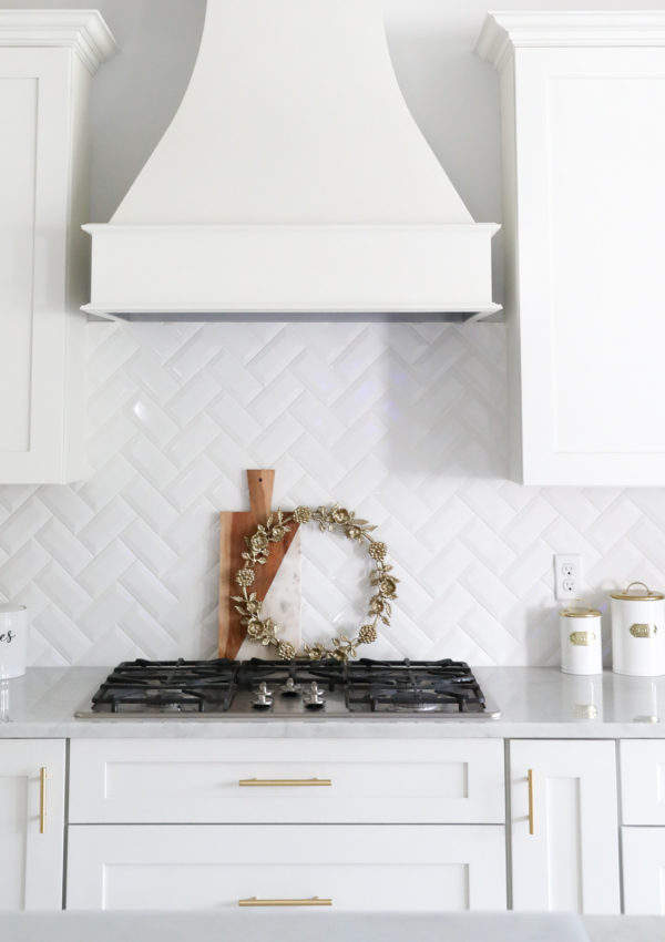 White and Gold Marble Kitchen