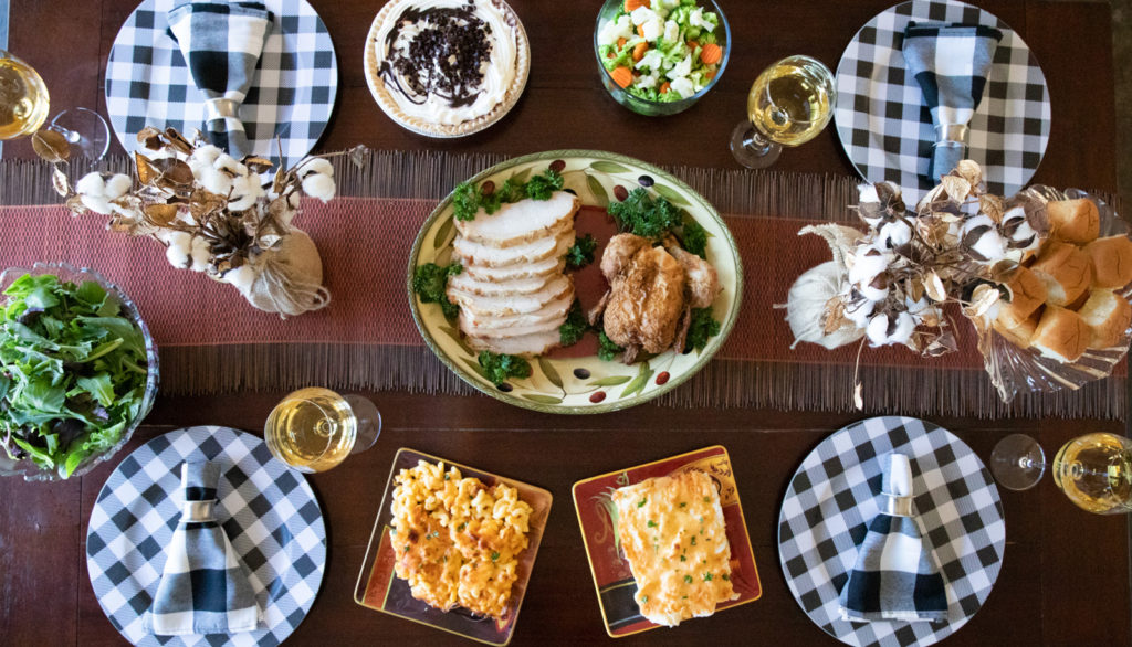 Thanksgiving Dinner Spread - How to Host Thanksgiving in a Vacation Rental 