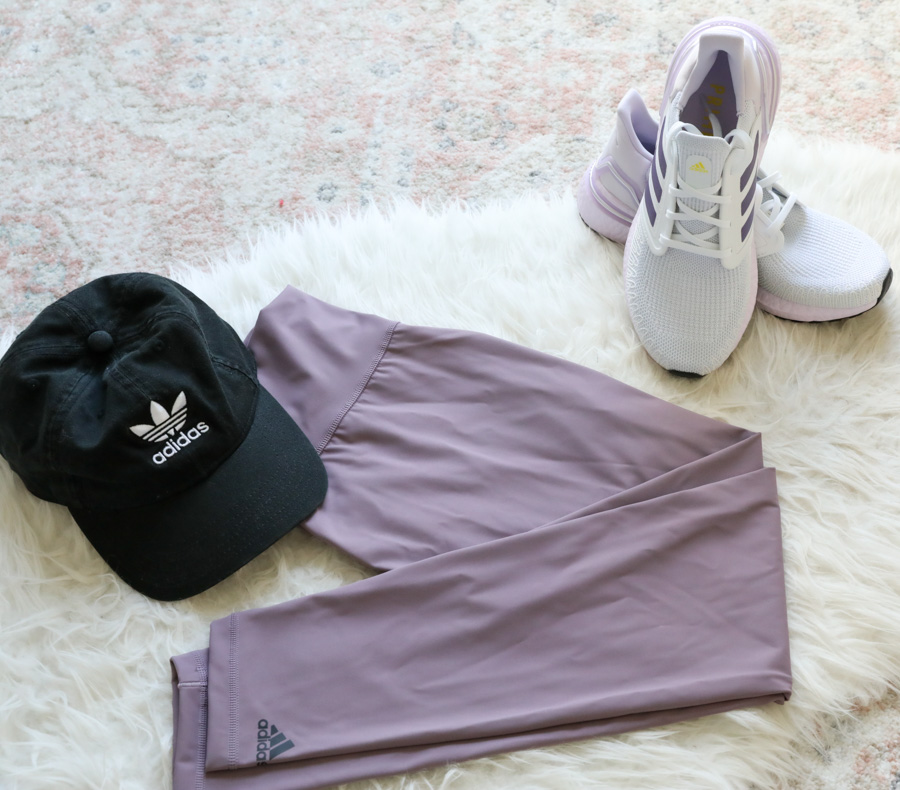 adidas ultra boost sneakers and logo hat