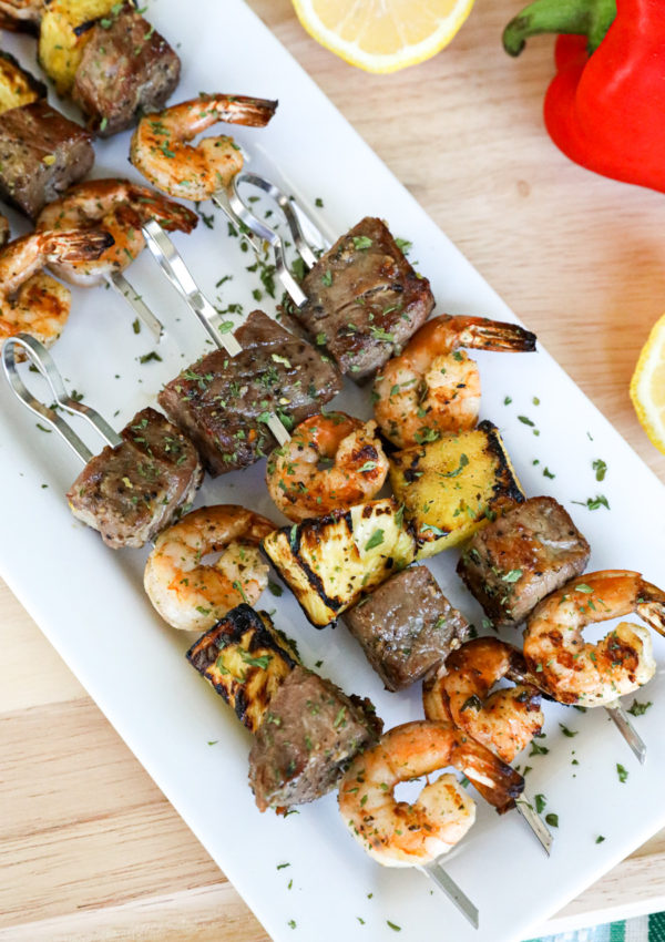 Grilled Steak & Shrimp Surf and Turf Kabobs