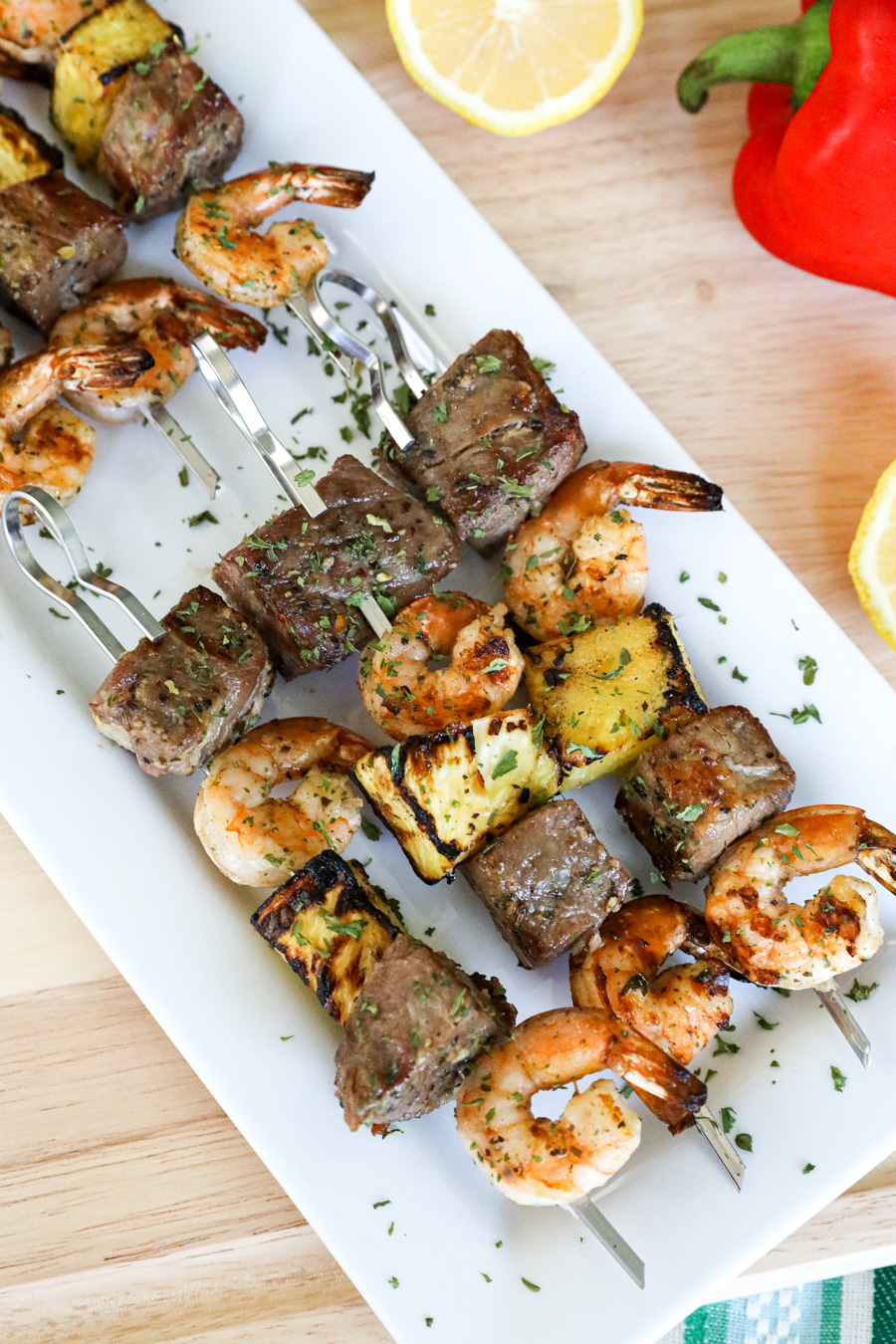 Grilled Steak & Shrimp Surf and Turf Kabobs