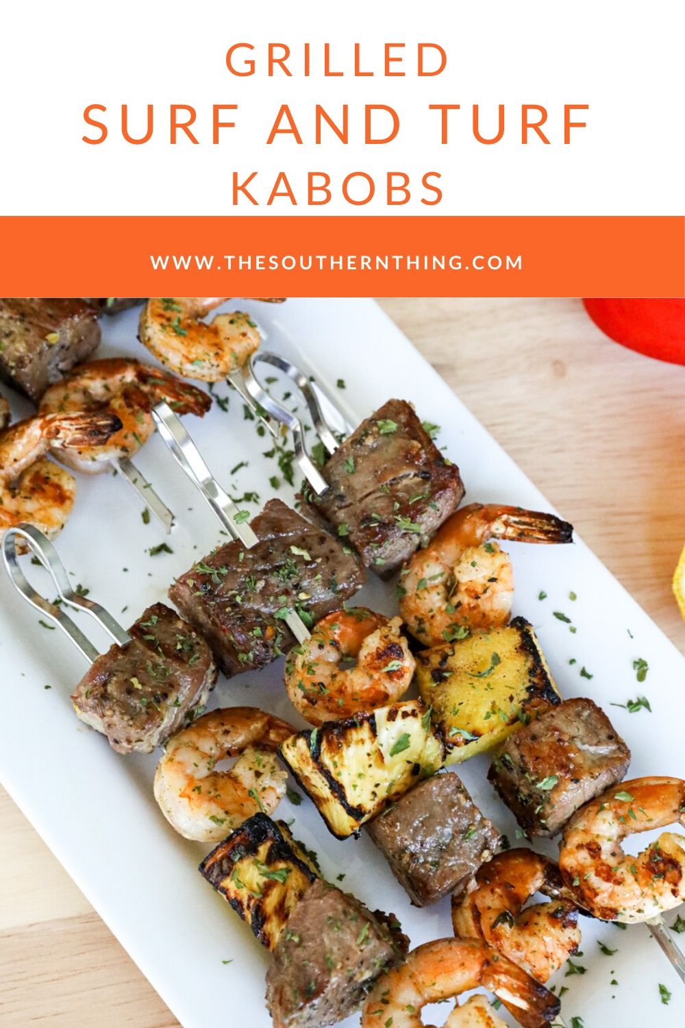 Grilled Steak & Shrimp Surf and Turf Kabobs